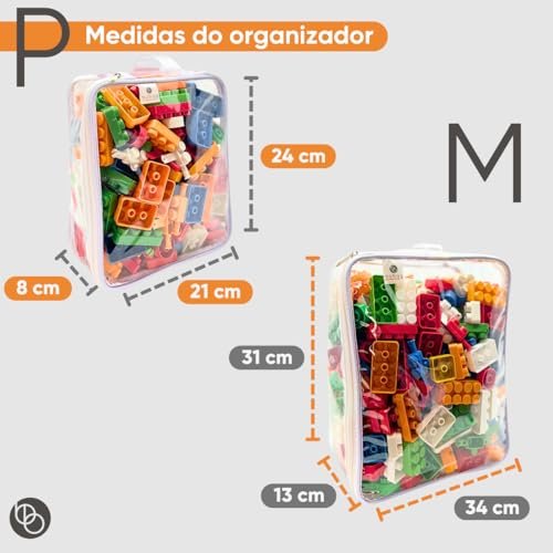 Kit 3 Organizador Brinquedos Ursinhos Carrinhos Empilhavel Guarda Roupa CZiper Dobravel 5