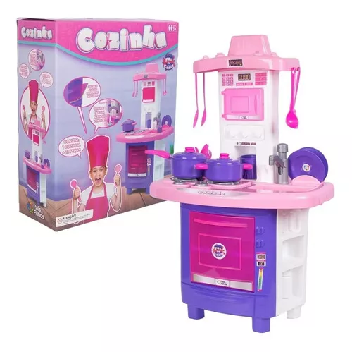 Kit Cozinha Fogao Infantil De Brinquedo Completa Sai Agua Pais E Filhos 2