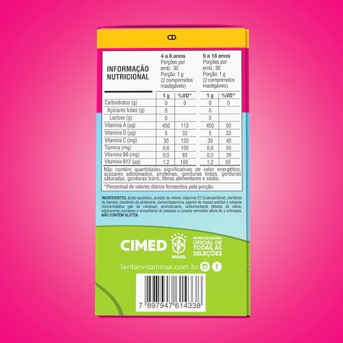 LAVITAN Vitamina Infantil Mastigavel Tutti Frutti 2