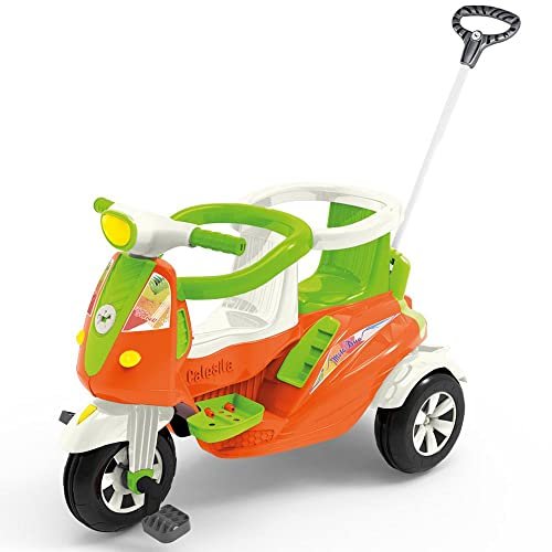 Moto Duo De Passeio E Pedal Triciclo 2 Lugares Calesita 1037 Cor Laranja 1