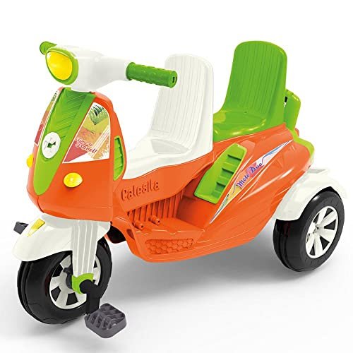 Moto Duo De Passeio E Pedal Triciclo 2 Lugares Calesita 1037 Cor Laranja 3