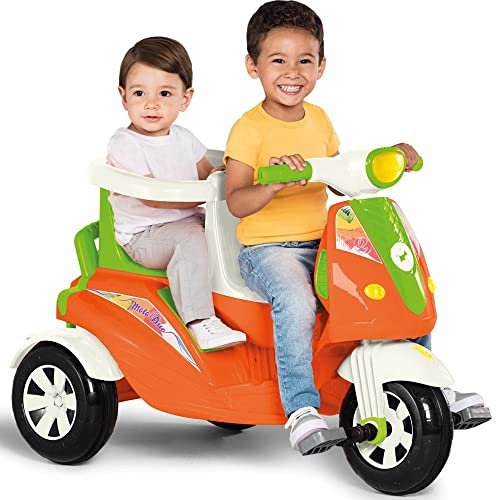 Moto Duo De Passeio E Pedal Triciclo 2 Lugares Calesita 1037 Cor Laranja 6