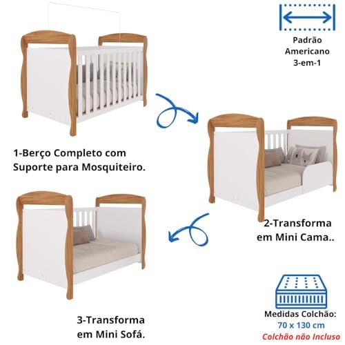 Quarto Bebe Berco Americano Marquesa Peroba 7