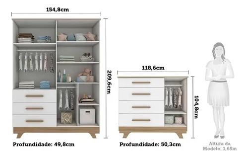 Quarto De Bebe Completo Com Guarda Roupa Comoda E Berco 2