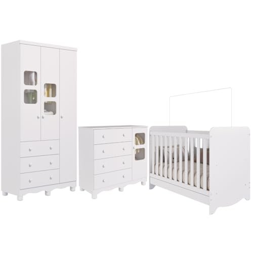Quarto De Bebe Completo Com Berco Americano Ben 3 Em 1 Peroba 6