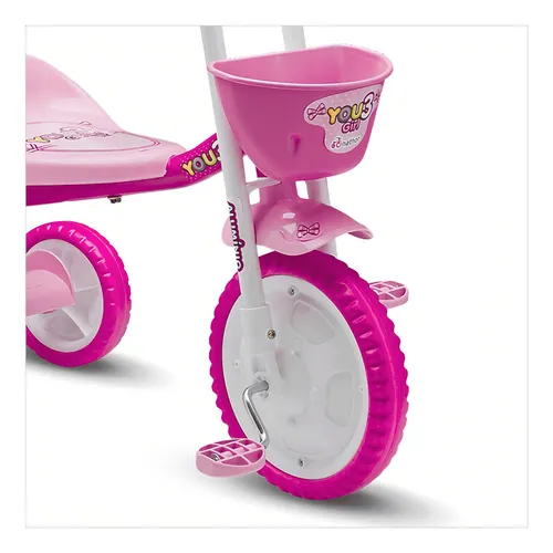 Triciclo Motoca Infantil Menina You Girl Rosa Nathor 3