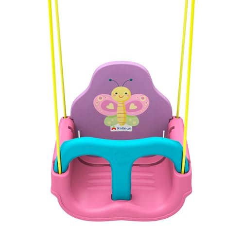 Xalingo Balanco Infantil Com Cinto De Seguranca Encosto Regulavel Cor Rosa 2