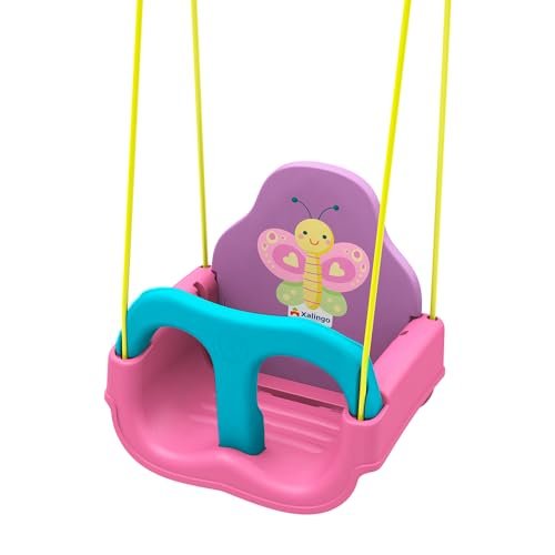 Xalingo Balanco Infantil Com Cinto De Seguranca Encosto Regulavel Cor Rosa 3