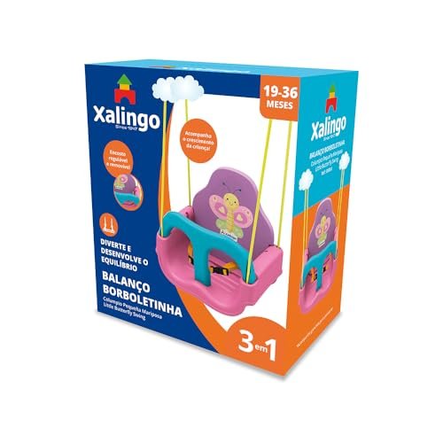 Xalingo Balanco Infantil Com Cinto De Seguranca Encosto Regulavel Cor Rosa 4