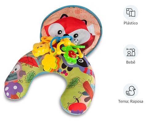 Zoop Toys Almofadinha De Atividades Bebe Conforto Raposa 3