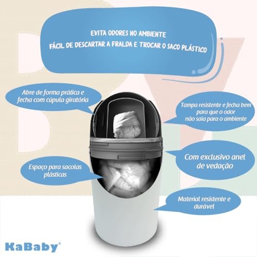 Lixeira Mágica Anti Odor Kababy